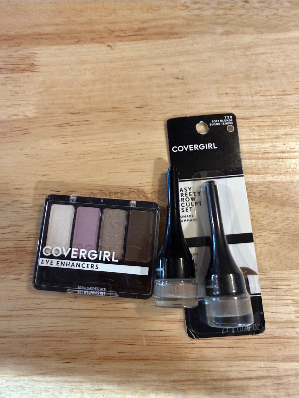 Lot of covergirl make, eyeshadow and brow sculp in shade soft blonde
